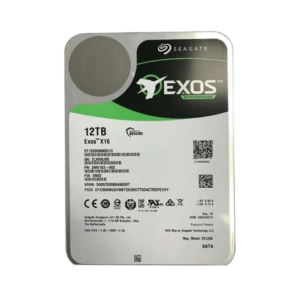 ST12000NM001G Exos X16 12TB SATA3 Internal Hard Drive