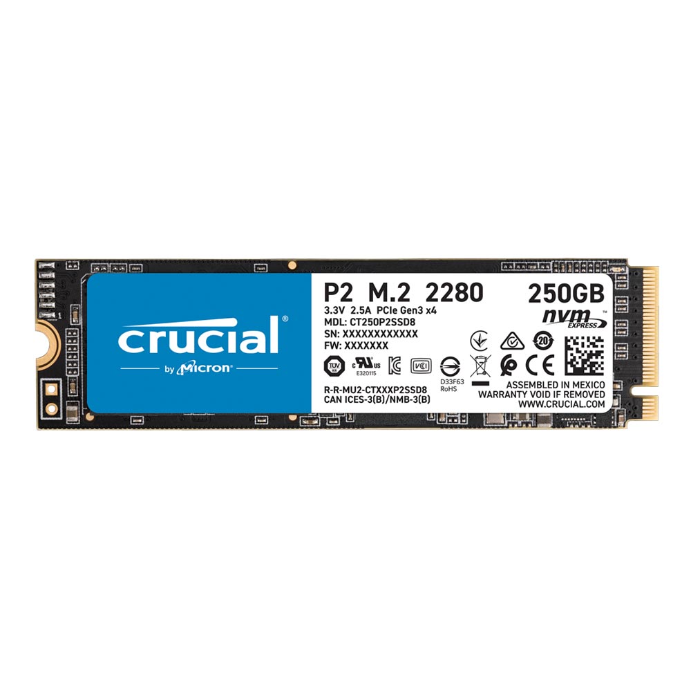 Crucial P2 NVMe PCIe M.2 2280 250GB Internal SSD