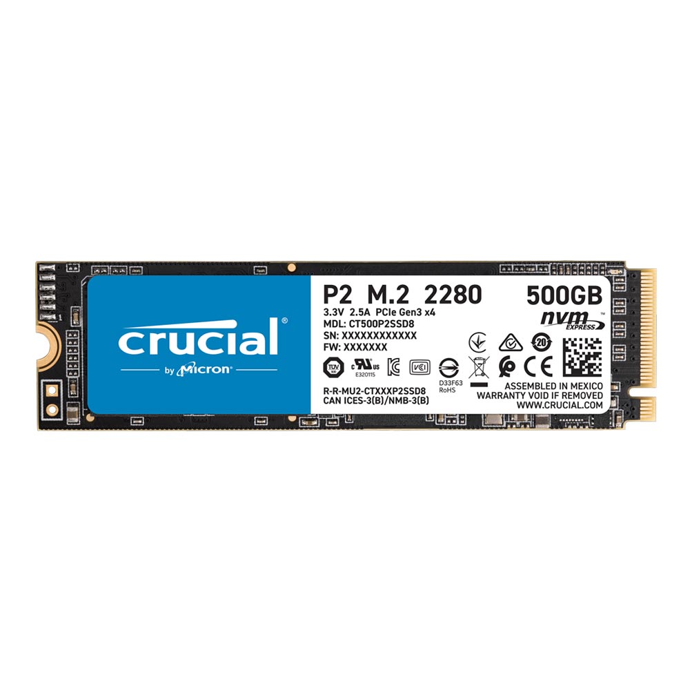 Crucial P2 NVMe PCIe M.2 2280 500GB Internal SSD