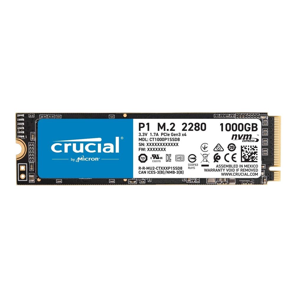 Crucial P1 NVMe PCIe M.2 2280 1TB Internal SSD