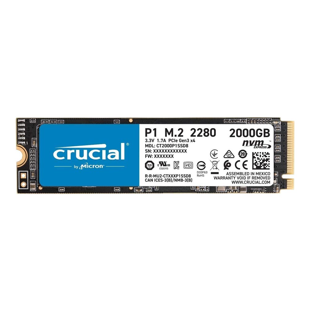 Crucial P1 NVMe PCIe M.2 2280 2TB Internal SSD