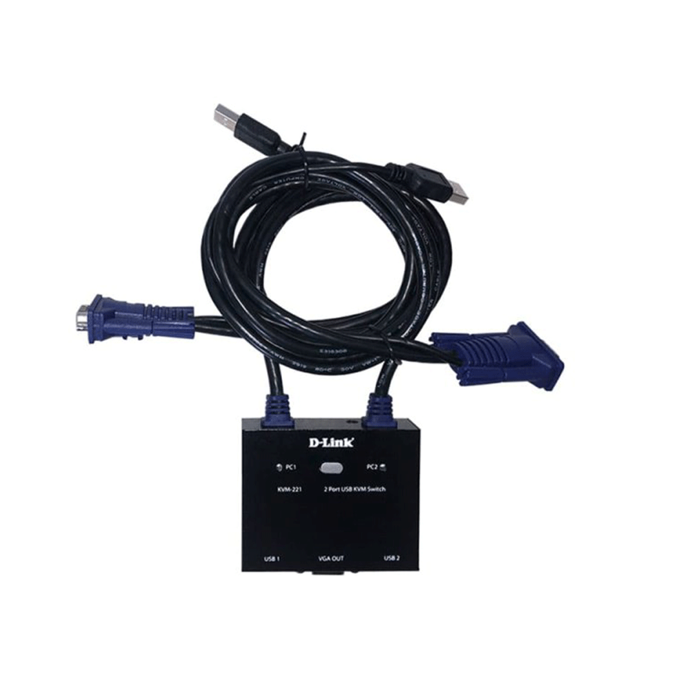 D-Link KVM-221 2 Port With VGA and USB KVM Switch