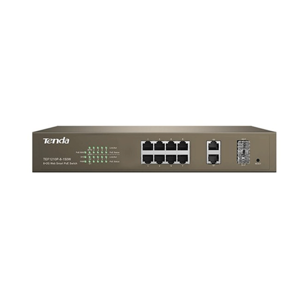 Tenda TEF1210P-8-150W 8Port Gigabit Ethernet PoE Switch