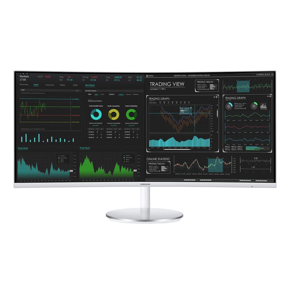 Samsung C34J791 34 Inch 100Hz Free-Sync QLED Curved Monitor