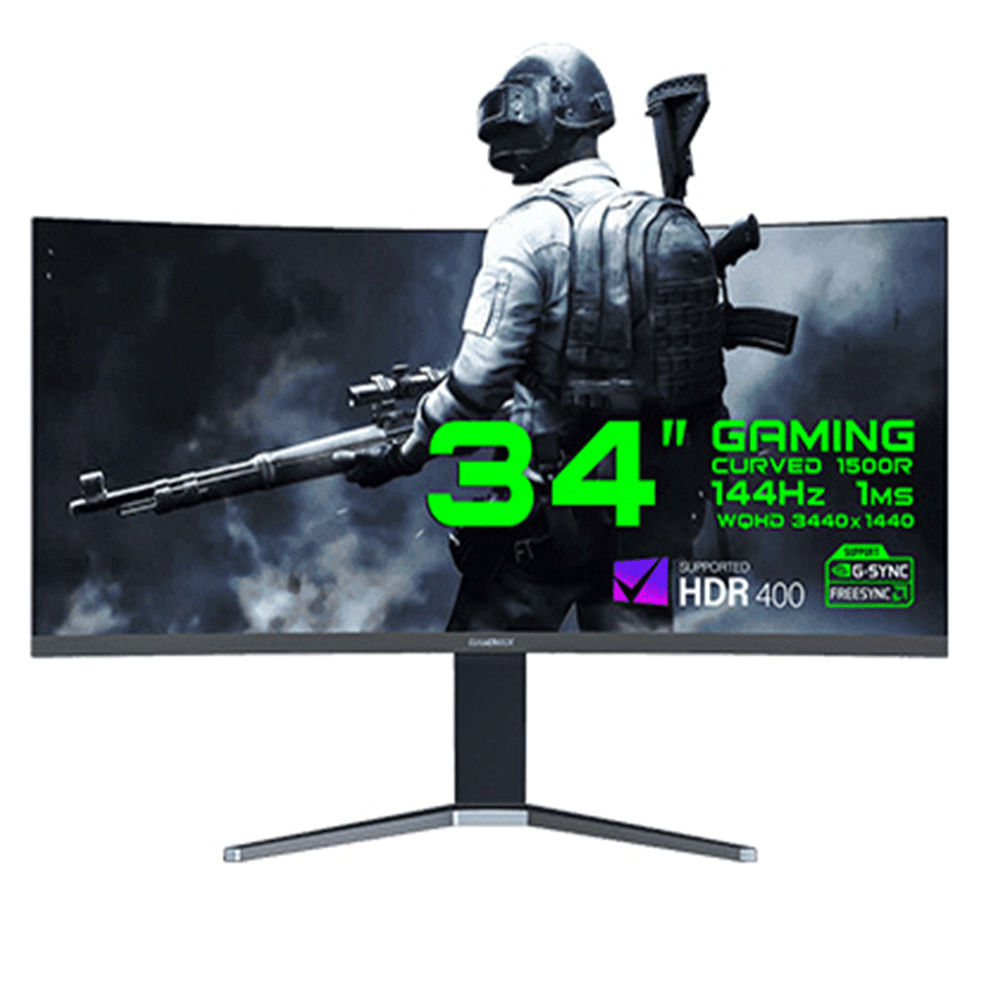 Game Max GMX34CKXQ 34&quot; Curved Monitor-1500R WQHD