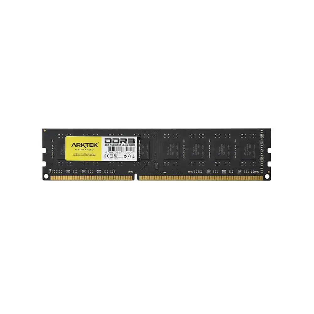 ARKTEK DDR3 1600MHz CL10 Single Channel Desktop RAM - 8GB