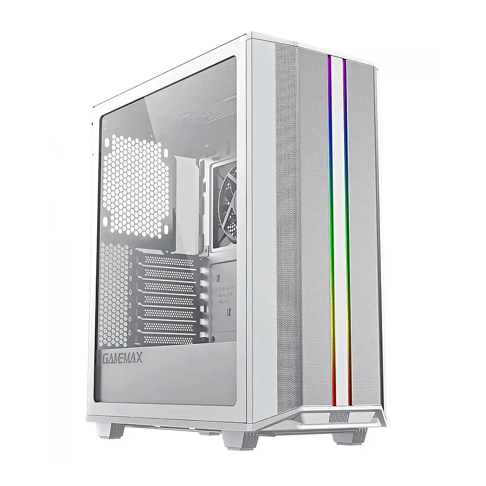 GameMax Precision White Gaming Computer Case