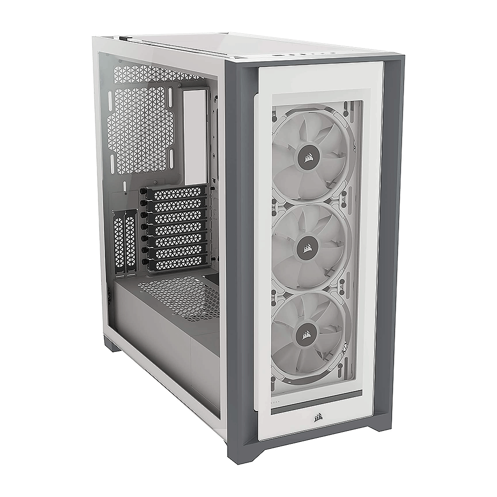 corsair iCUE 5000X RGB White Tempered Glass Mid-Tower Case