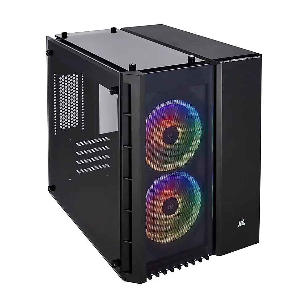 corsair Crystal Series 280X RGB White Tempered Glass Micro ATX Case