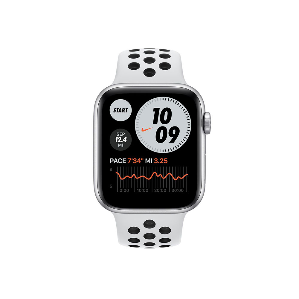 Watch SE GPS 40mm Silver Aluminum Case With Pure Platinum/Black Nike Sport Band