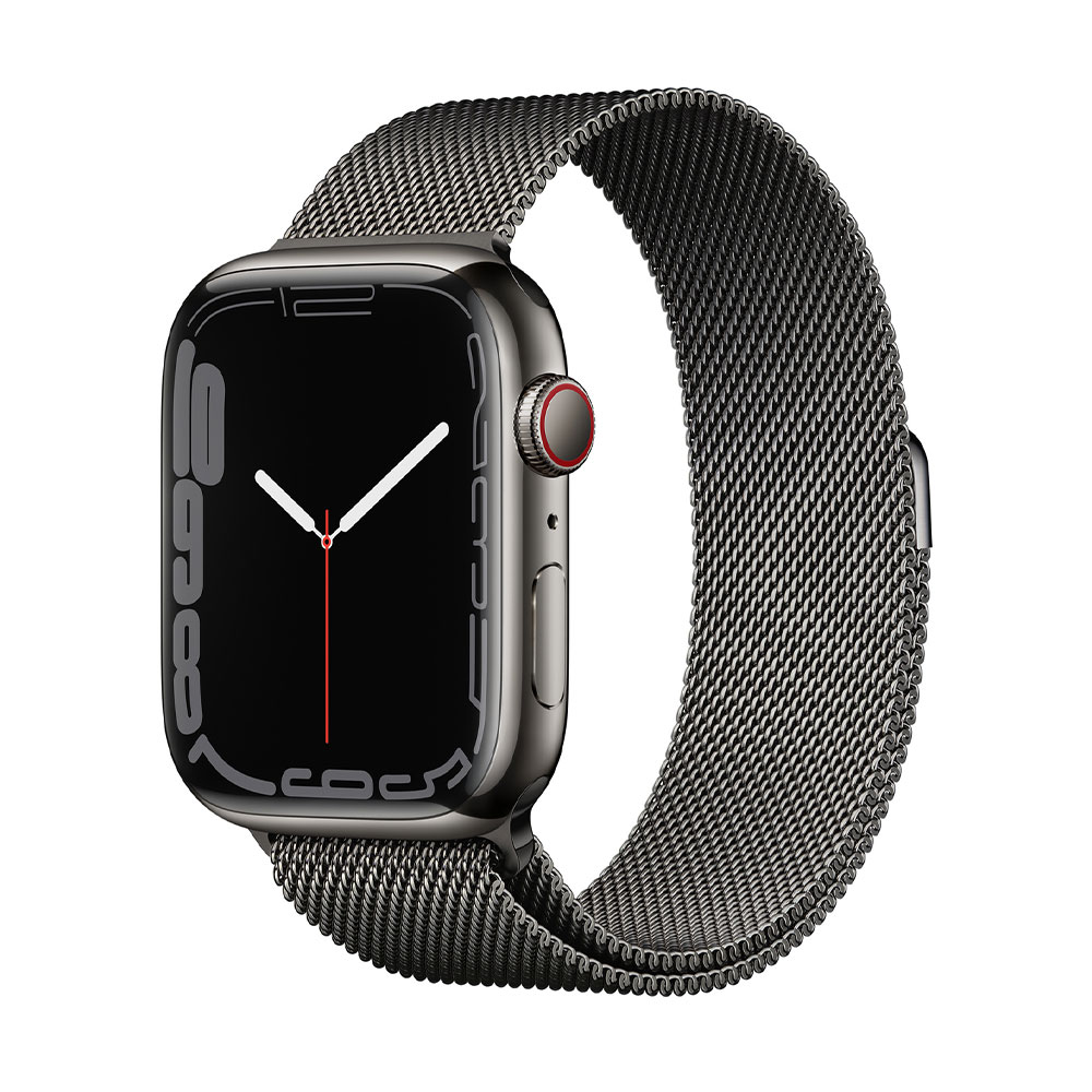 Apple Watch Series 7 GPS 41mm Graphite Stainless Steel Case with Milanese Loop