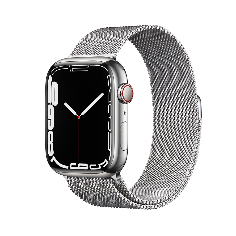 Apple Watch Series 7 GPS 41mm Silver Stainless Steel Case with Milanese Loop