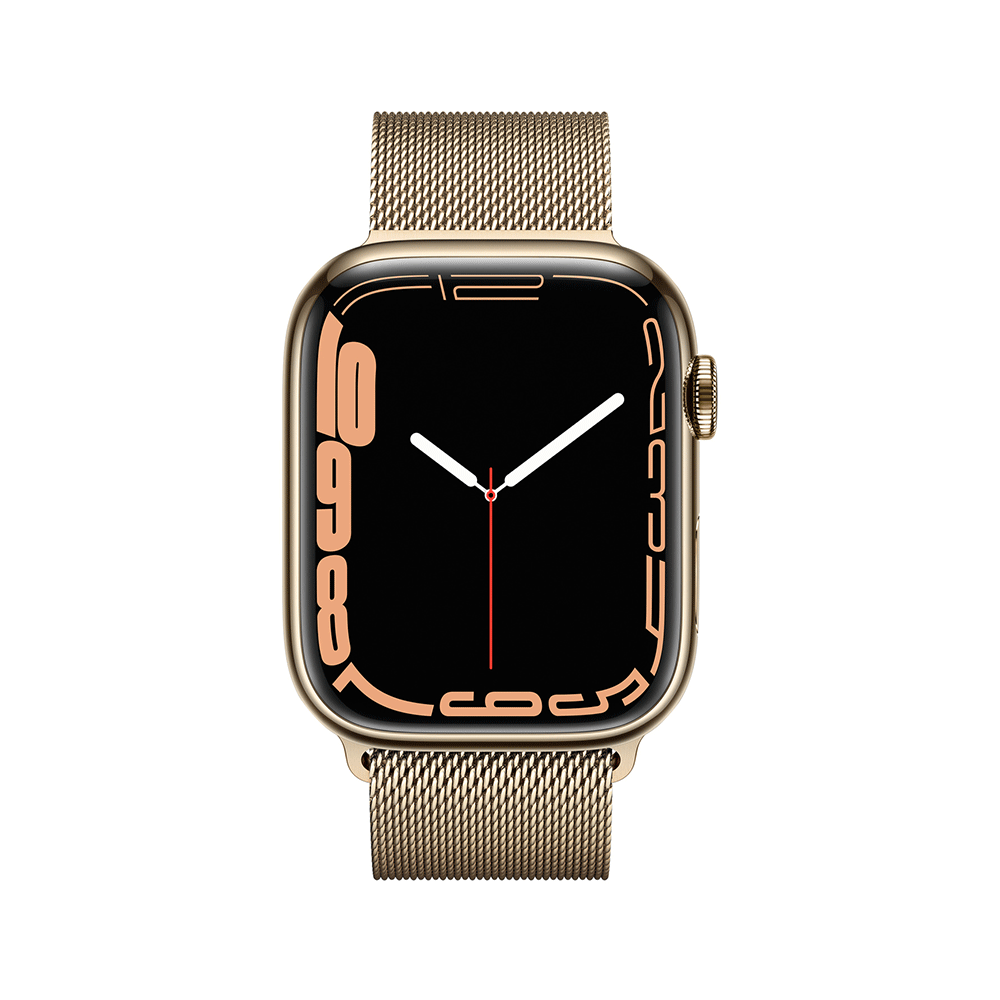 Apple Watch Series 7 GPS 45mm Gold Stainless Steel Case with Milanese Loop