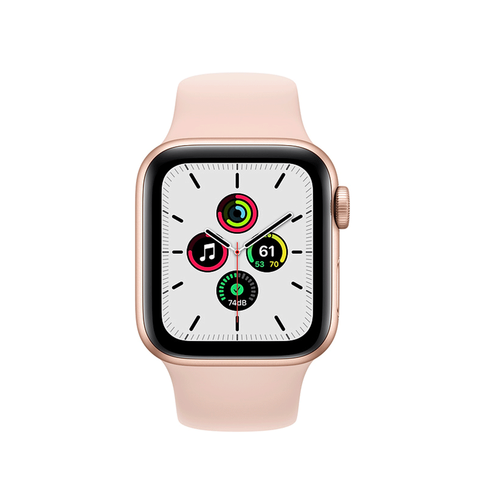 Apple Watch Series SE 2021 GPS 44mm Gold Aluminum Case With Pink Sand Sport Band