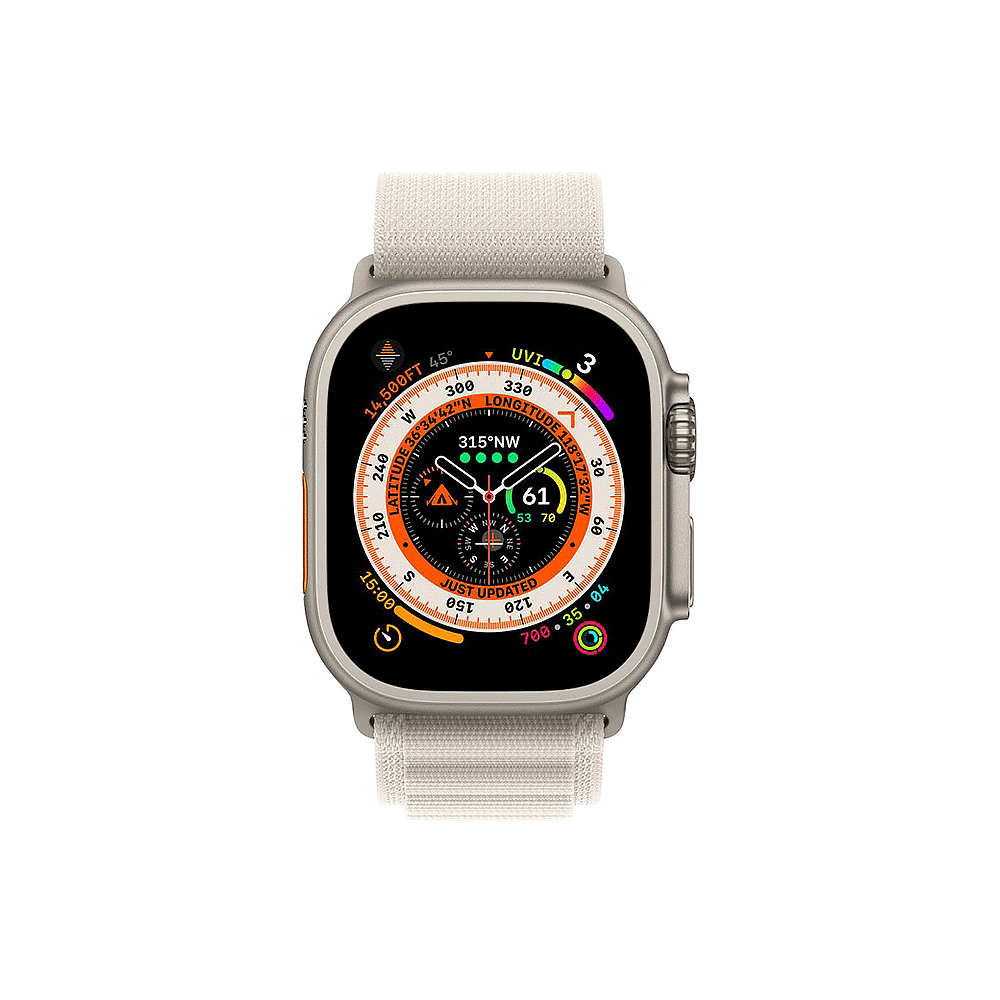 Apple Watch Ultra 49mm Titanium Case With Starlight Alpine Loop