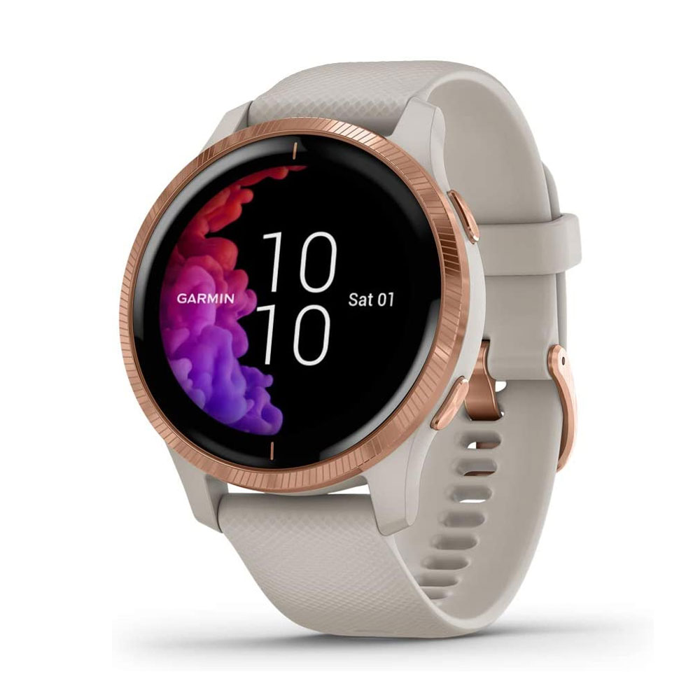 Garmin Venu Light Sand with Rose-gold Hardware 010-02173-22