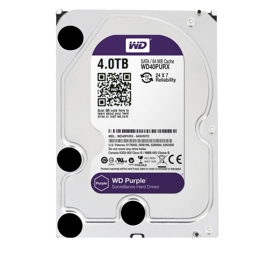 Western Digital Purple Internal Hard Drive - 4TB