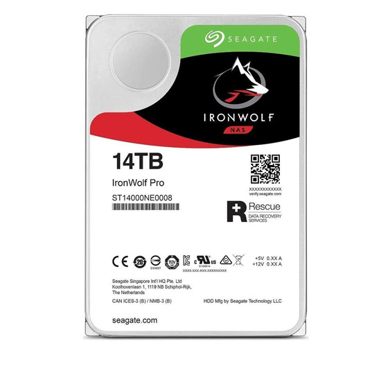 Seagate IronWolf Pro NAS ST14000NE0008 Internal Hard Drive - 14TB