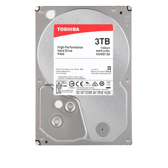 Toshiba P300 HDWD130EZSTA Internal Hard Drive - 3TB