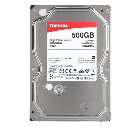 Toshiba P300 HDWD105UZSVA Internal Hard Drive - 500GB