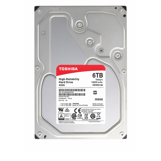 Toshiba N300 Internal Hard Drive - 6TB