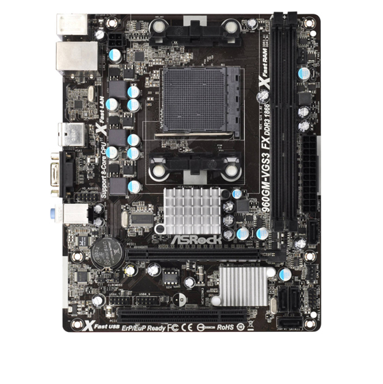 ASROCK 960GM-VGS3 FX Motherboard + Sempron 145 CPU