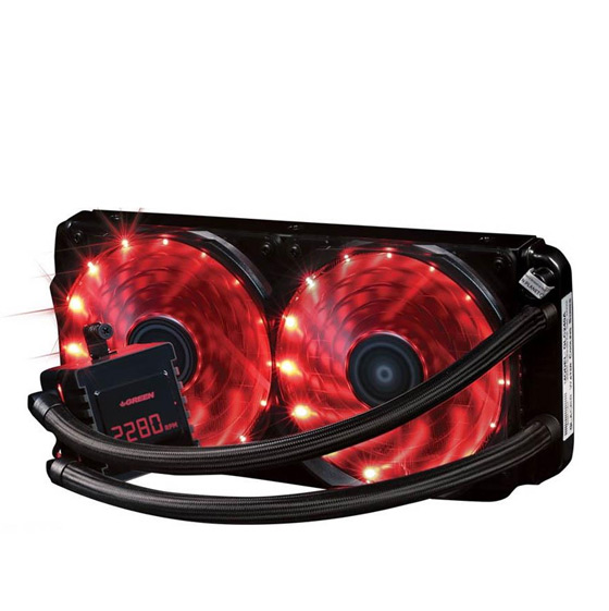 Green GLC240-EVO GLACIER 240 EVO Liquid Cooler CPU Fan