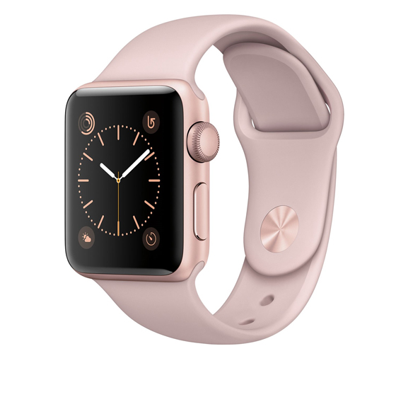 Apple Watch Rose Gold Case with Pink Sand Sport Band Smart Watch