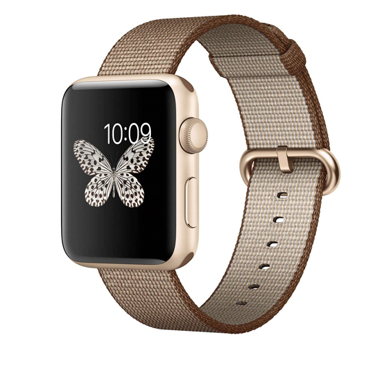 Apple Watch 2 Gold Aluminum Case with Coffe Caramel Band Smart Watch