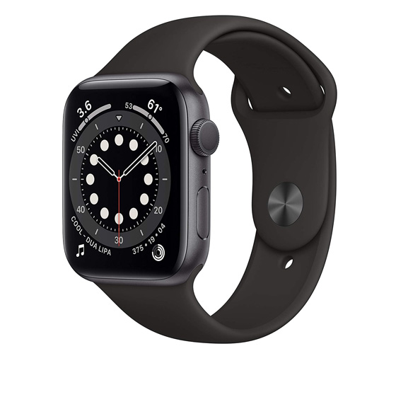 Watch Series 6 44mm Space Gray Aluminum Case With Black Sport Band