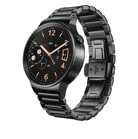 Huawei Watch Steel Case With Black Link Bracelet