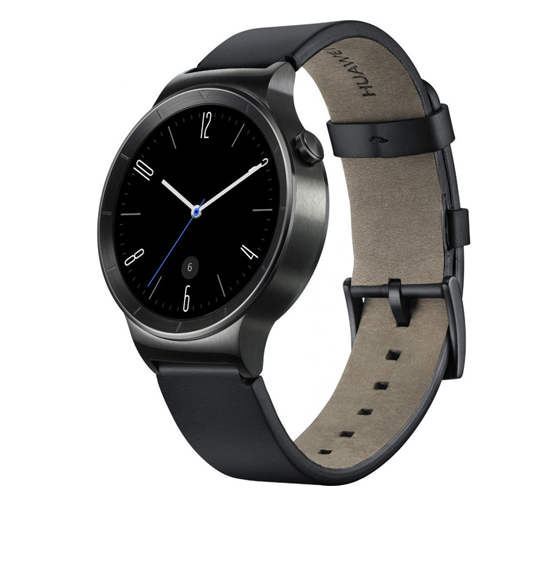 Huawei Watch Black Steel Case SmartWatch With Black Leather Band