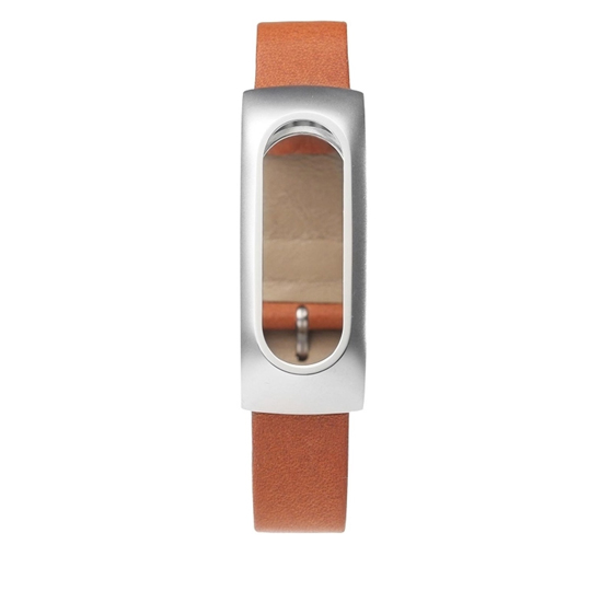 Xiaomi Mi Band Leather and Metal Wrist Strap