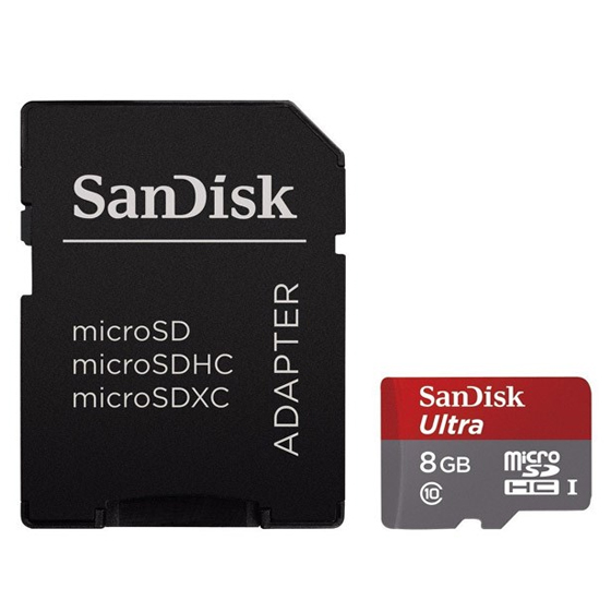 Sandisk Ultra UHS-I U1 Class 10 48MBps 320X microSDHC With Adapter - 8GB