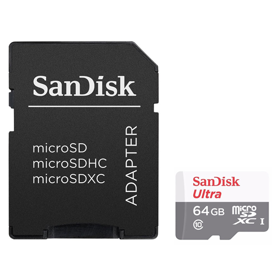 Sandisk Ultra UHS-I U1 Class 10 48MBps 320X microSDXC With Adapter - 64GB