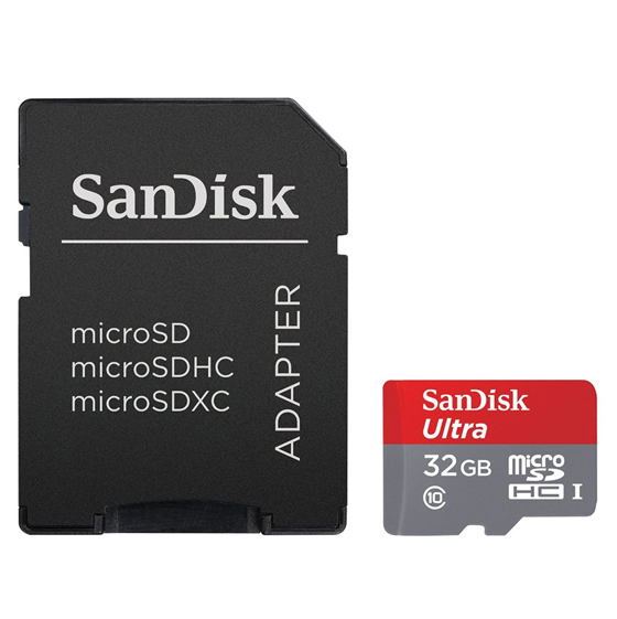 Sandisk Ultra UHS-I U1 Class 10 80MBps microSDHC With Adapter - 32GB