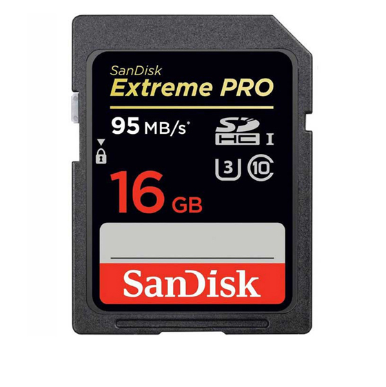 SanDisk Extreme Pro UHS-I U3 Class 10 95MBps 633X SDHC - 16GB