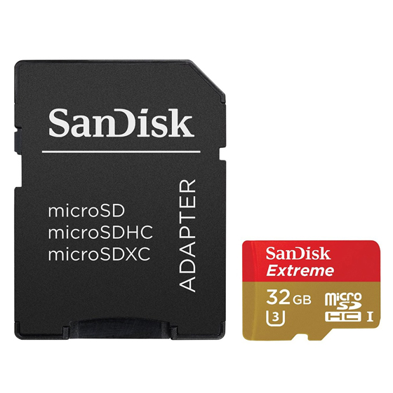 SanDisk Extreme UHS-I U3 Class 10 90MBps 600X microSDHC With Adapter - 32GB