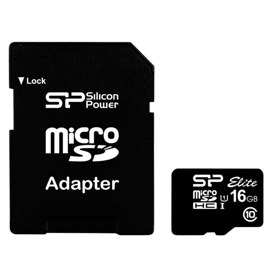 Silicon Power Elite UHS-I U1 Class 10 85MBps microSDHC With Adapter - 16GB