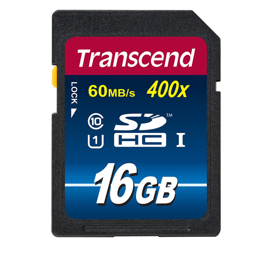 Transcend Premium UHS-I U1 Class 10 60MBps 400X SDHC - 16GB