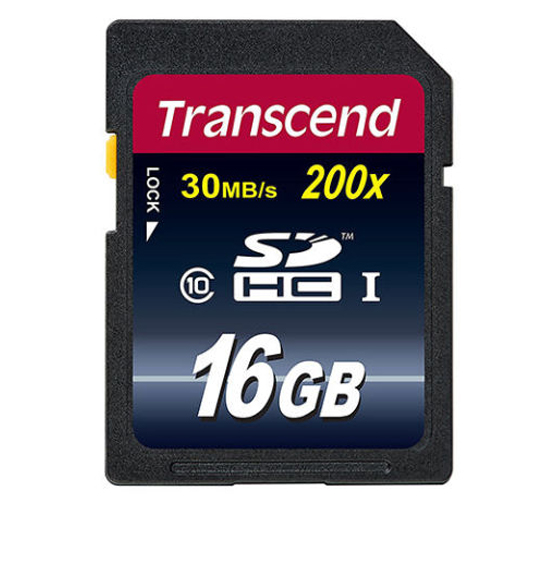 Transcend Premium UHS-I Class 10 30MBps 200X SDHC - 16GB