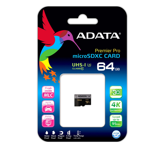 ADATA Premier Pro UHS-I U3 Class 10 95MBps microSDXC - 64GB