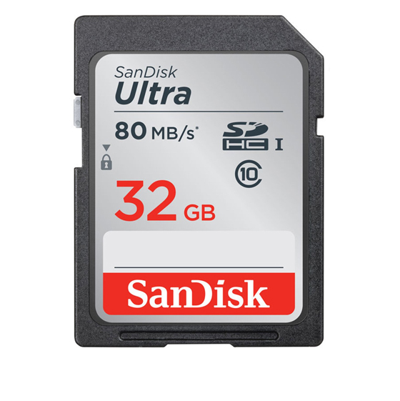 SanDisk Ultra UHS-I U1 Class 10 80MBps SDHC - 32GB