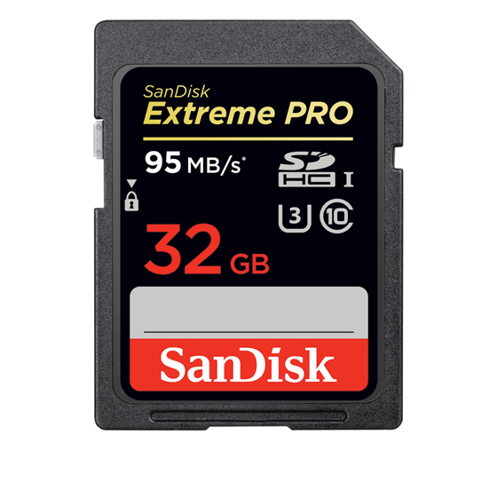 SanDisk Extreme Pro UHS-I U3 Class 10 633X 95MBps SDHC - 32GB