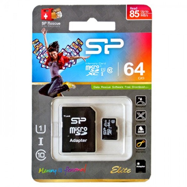 Silicon Power MicroSD Card 64GB U1