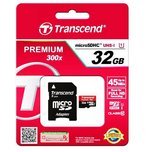 Transcend MicroSD Card 32GB U1