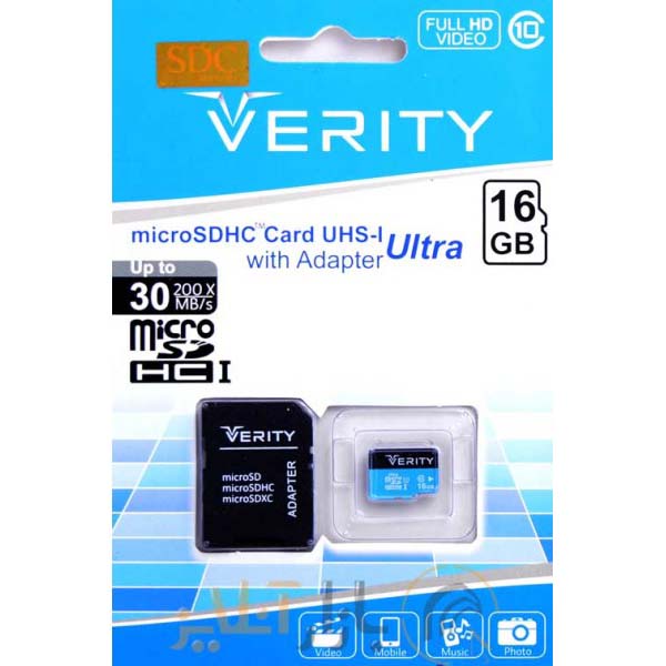 Verity MicroSD Card 16GB U1