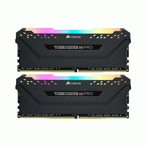 رم کورسیر سری VENGEANCE RGB PRO با ظرفیت 32 گیگابایت و فرکانس 3600 مگاهرتز Corsair VENGEANCE RGB PRO Black DDR4 32GB 3600MHz CL18 Dual Channel Ram