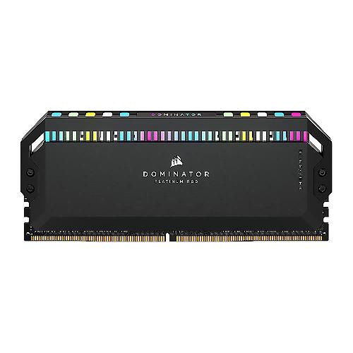 رم دوکاناله دسکتاپ کورسیر سری DOMINATOR PLATINUM RGB با ظرفیت (2x16GB) 32 گیگابایت و فرکانس 5200 مگاهرتز Corsair Dominator Platinum RGB 32GB (2x16GB) 5200MHz DDR5 CL40 Dual Channel Desktop RAM