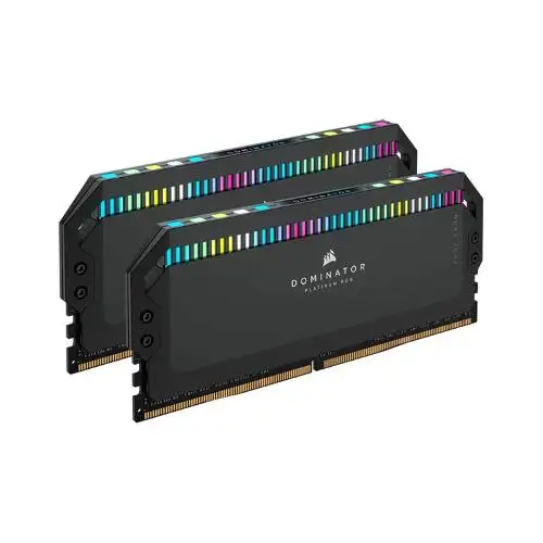 رم دوکاناله کامپیوتر کرسیر Dominator Platinum RGB DDR5 با حافظه 32 گیگابایت و فرکانس 6000 مگاهرتز CORSAIR Dominator Platinum RGB 32GB 16GBx2 6000MHz CL36 DDR5 Dual Channel Ram